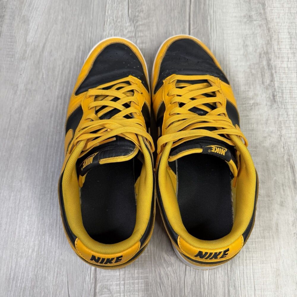 Nike Dunk Low "Goldenrod" Black/Yellow Iowa Men's Size 14 DD1391-004 Pirates C - Picture 6 of 11